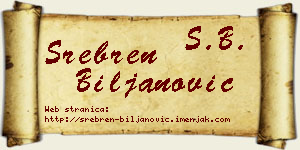 Srebren Biljanović vizit kartica